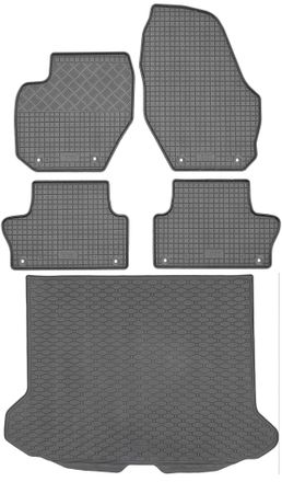 OEM Juego De Alfombrillas De Goma Para Coche Y Alfombrilla Para Maletero Para Volvo Xc60 I Suv (10/2008-06/2017)