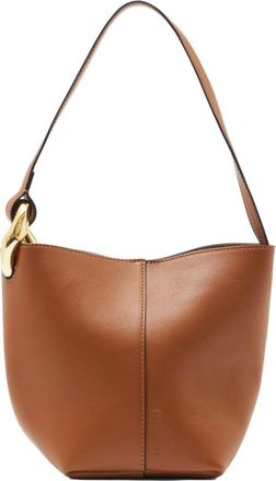 J.W.Anderson small Corner bucket bag - women - Calf Leather/Calf Suede/Zamak - OS - Brown
