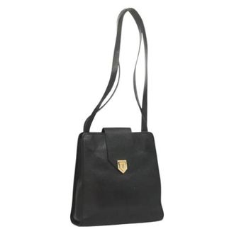 Saint Laurent Tweedehands leren schoudertassen - Dames - Vintage Schoudertas - Zwart - ONE Size - Leer - Vintage