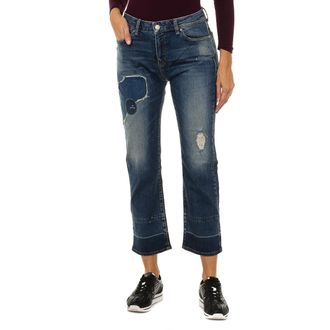 Armani Lange getragene und zerrissene Damen-Jeanshose mit Effekt 6Y5J06-5D2XZ