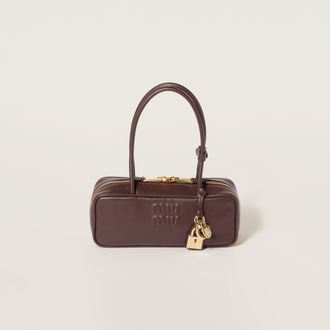 Miu Miu Beau Leather Bag, Woman, Briarwood