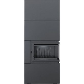 Kratki Kamineinsatz Simple Box 8 kW &Oslash; 200 Black mit T&uuml;rfeder