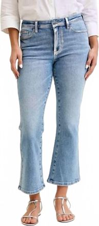 Judy Blue Kick Flare Jean In Light Wash Silver Detail