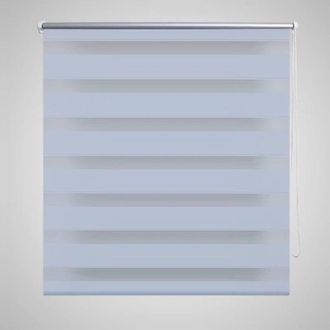 Berkfield Home Zebra Blind 40 x 100 cm White in Blue