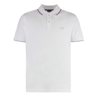 Paul & Shark Paul & Shark, Polo Shirts, male, White, Size: 6XL Cotton-piqué polo shirt