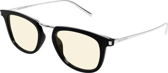 Saint Laurent Yellow Square Unisex Sunglasses SL 753 003 50