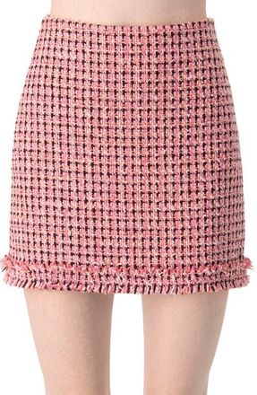 Ivonne Short Tweed Skirt in Pink at Nordstrom, Size 14