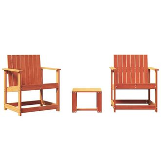 Berkfield Home 3 Piece Garden Lounge Set Wax Brown Solid Wood Pine