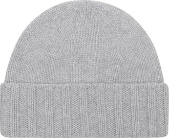 Drumohr Cashmere Beanie - Heren - Hoeden - Grijs - 46 CM - Kasjmier - Accessoires