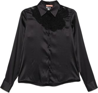 Ermanno Scervino Lange mouwen overhemd - Dames - Overhemden - Zwart - M - Overhemden