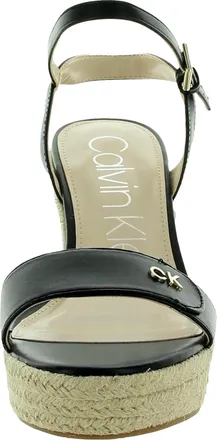 Calvin Klein HamaI Wedged Sandal Black KCHAMAL-001 Womens
