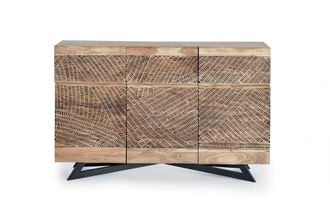 Giner&Colomer Aparador en madera de acacia y patas metal color natural