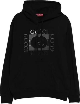 Gucci Cotton Jersey Sweatshirt - Heren - Hoodies - Grijs - S - Katoen - Hoodies & sweatvesten