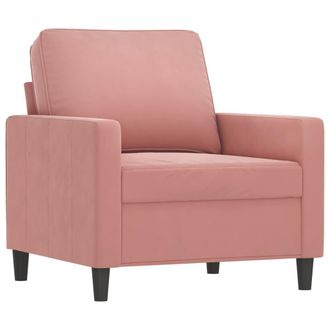 vidaXL Sill&oacute;n De Terciopelo Rosa 60 Cm Vidaxl