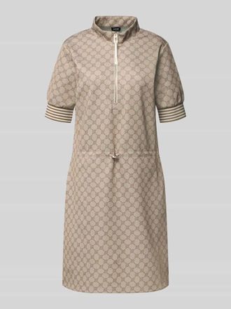 Joop Knielanges Kleid mit Stehkragen Modell Toina in Camel, Gr&ouml;&szlig;e 34