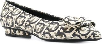 Ferragamo Gancini Viva Leather Ballet