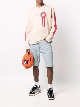 Diesel T-Just Long Sleeve T-Shirt In Beige