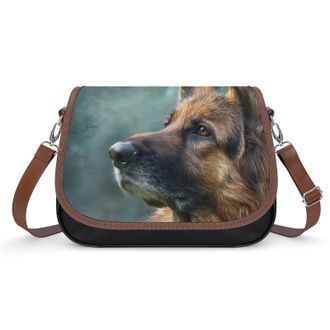 Generic An Old German Shepherd Dog Fashion Womens Crossbody Bags Novelty Handbag Shoulder Bag Purse