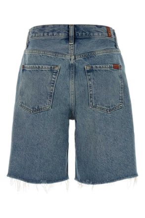 7 For All Mankind Womens Denim Lola Bermuda Shorts Blumedio Exterior: Cotton