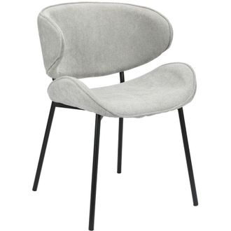 Selsey Selsey Pretically - Silla Tapizada Con Chenilla F&aacute;cil De Limpiar, Gris Claro