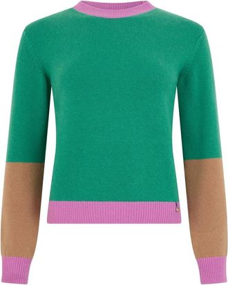 Herno Truien - Dames - Ronde hals truien - Groen - M - Truien & Vesten