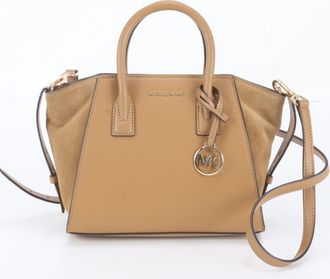 Michael Kors Brown Leather Handbag Shoulder Bag Tote Bag (Pre-Owned)