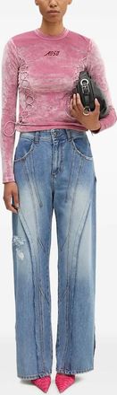 Andersson Bell Top in velluto - Rosa