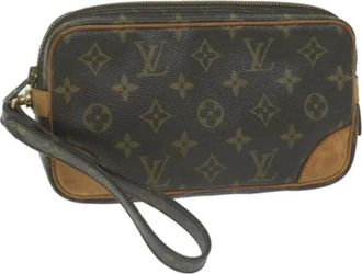 Louis Vuitton Pre-owned Canvas clutches - Dames - Vintage Clutch - Bruin - ONE Size - Leer - Vintage