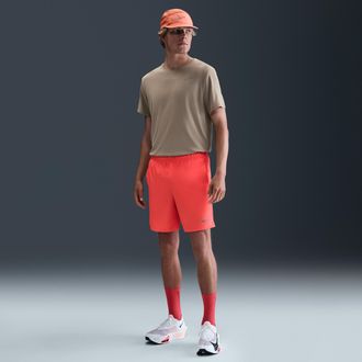 Nike Mens Challenger Dri-FIT 7 Brief-Lined Running Shorts in Red | DV9359-635