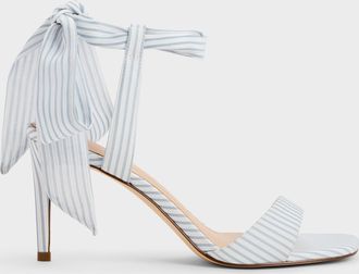 Charles & Keith Eliana Striped Tie-Around Heels