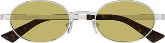 Bottega Veneta 52mm Oval Sunglasses in Silver at Nordstrom