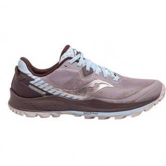 Saucony Womens Peregrine 11 Running Shoes In Zinc/sky/loom