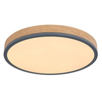 Netlighting Doro 45cm Flush Ceiling Light Graphite LED 3000K in Grey