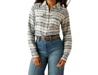 Ariat Seaside Geo Storm Serape Snap Shirt In Multi