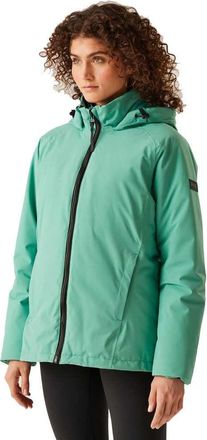 Regatta Womens Reeah Insulated Waterproof Jacket - Dusty Green/Rain Forest Green - 12