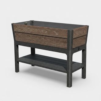 Keter Fioriera Esterno Deco Effetto Noce Capacit&agrave; 120l 113x47,5x79,8h Cm (05059)