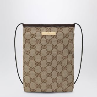 Gucci Smartphone pouch in sand/brown GG canvas