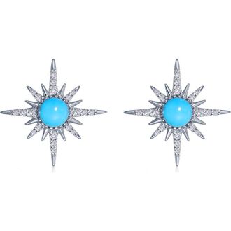 Lafonn Simulated Diamond Stud Earrings in Blue/White at Nordstrom Rack