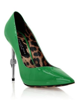 Philipp Plein Patent Leather Decollete Hi-Heels Women in Green at Nordstrom, Size 35