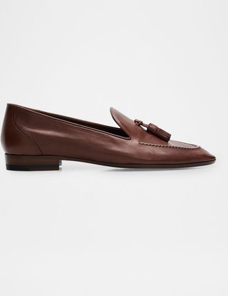 The Row Caden Leather Tassel Loafers