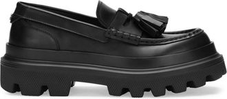 Dolce & Gabbana chunky sole loafers - men - Rubber/CALFSKIN/CALFSKIN/Goat Skin - 40 - Black