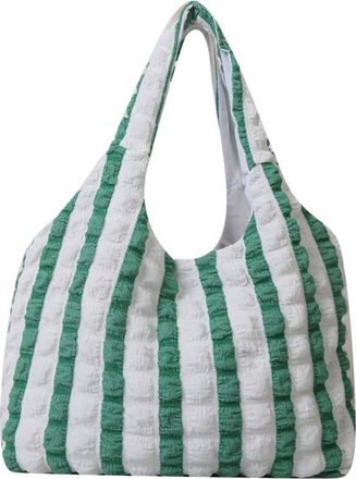 Generic Womens Plush Bags Handbag Pleated Cloud Bag Female Candy Color Large Capacity Shoulder Handbags Shopping Girls Pouch Tote Bolsas(Green)