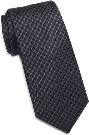 Nordstrom Lamont Check Silk Tie in Black at Nordstrom
