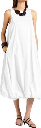 Pinch Design Bubble Midi Dress In White