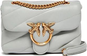 Pinko Pearl Grey Love Bag Puff Maxi Quilt