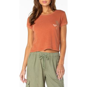 Roxy Spanish Summer Crop Graphic T-Shirt in Chutney at Nordstrom, Size Xx-Large