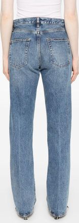 Frame Denim Womens The Vertical Jeans Blue Recycled Cotton