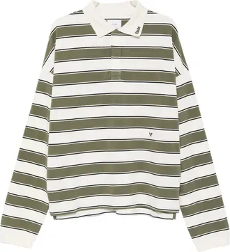 Rhude Horizontal-stripe Long-sleeve Polo Shirt