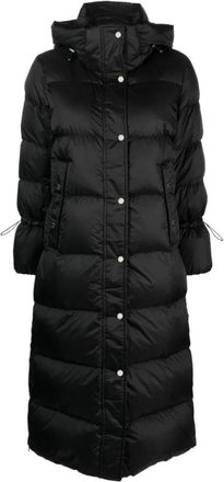 Moorer Zwarte Puffer & Down Coat - Dames - Parka Jassen - Zwart - L - Nylon - Jassen
