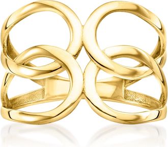 Canaria Canaria 10kt Yellow Gold Open Double-Loop Ring